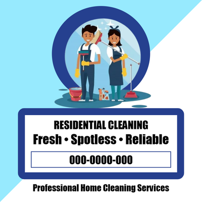 Custom Car Magnets Multiple Sizes Residential Cleaning