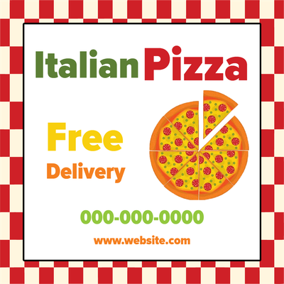 Custom Car Magnets Multiple Sizes Italian Pizza