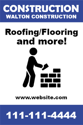 Custom Outdoor Yard Signs Multiple Sizes Roofing And Flooring