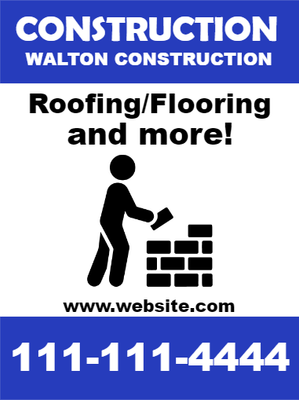 Custom Outdoor Yard Signs Multiple Sizes Roofing And Flooring