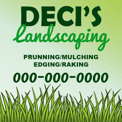 Custom Outdoor Yard Signs Multiple Sizes Landscaping Services
