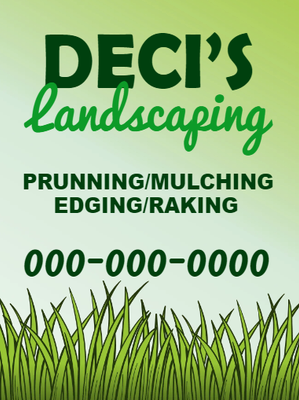 Custom Outdoor Yard Signs Multiple Sizes Landscaping Services