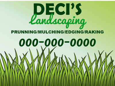 Custom Outdoor Yard Signs Multiple Sizes Landscaping Services