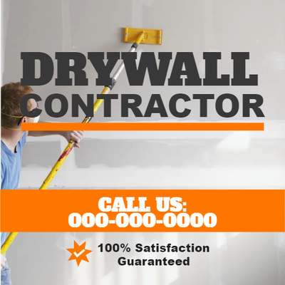Custom Outdoor Yard Signs Multiple Sizes Drywall Contractor