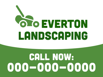 Custom Outdoor Yard Signs Multiple Sizes Everton Landscaping