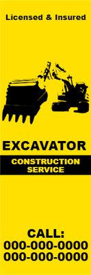 Custom Outdoor Yard Signs Multiple Sizes Excavator Service