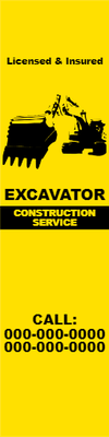 Custom Outdoor Yard Signs Multiple Sizes Excavator Service