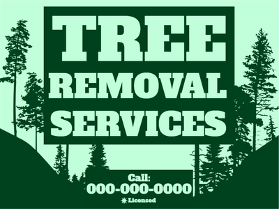 Custom Outdoor Yard Signs Multiple Sizes Tree Removal Service