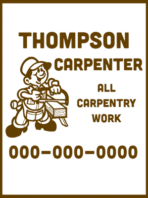 Custom Outdoor Yard Signs Multiple Sizes Carpentry Work