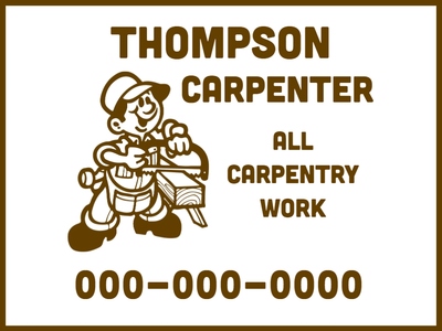 Custom Outdoor Yard Signs Multiple Sizes Carpentry Work