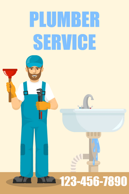 Custom Outdoor Yard Signs Multiple Sizes Plumber Service