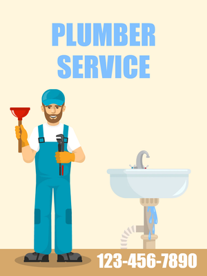 Custom Outdoor Yard Signs Multiple Sizes Plumber Service
