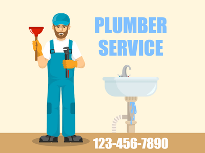 Custom Outdoor Yard Signs Multiple Sizes Plumber Service