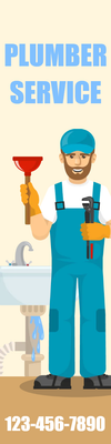 Custom Outdoor Yard Signs Multiple Sizes Plumber Service