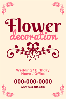 Custom Outdoor Yard Signs Multiple Sizes Flower Decoration