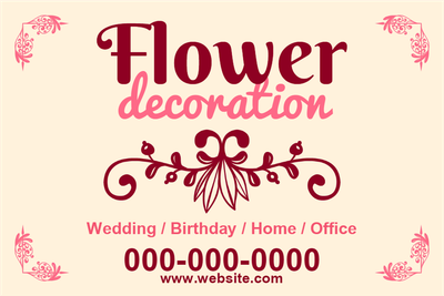 Custom Outdoor Yard Signs Multiple Sizes Flower Decoration