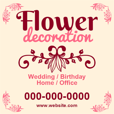 Custom Outdoor Yard Signs Multiple Sizes Flower Decoration