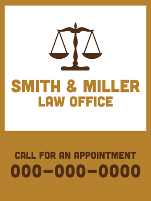 Custom Outdoor Yard Signs Multiple Sizes Law Office