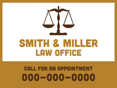Custom Outdoor Yard Signs Multiple Sizes Law Office