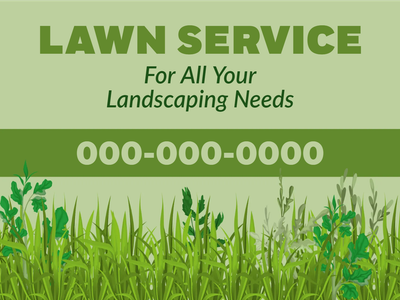 Custom Outdoor Yard Signs Multiple Sizes Lawn Service
