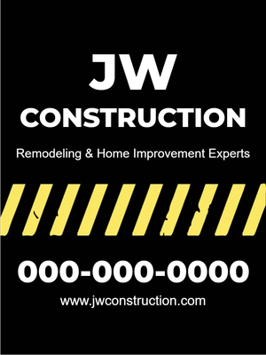 Custom Outdoor Yard Signs Multiple Sizes Remodelling Construction