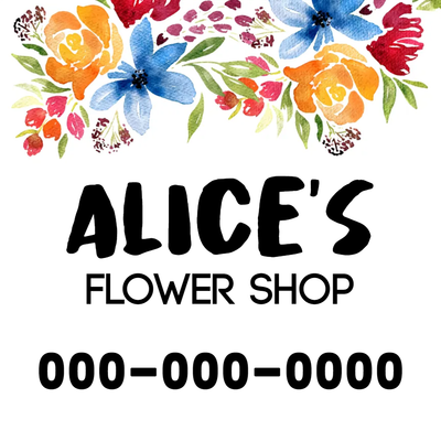 Custom Outdoor Yard Signs Multiple Sizes Flower Shop