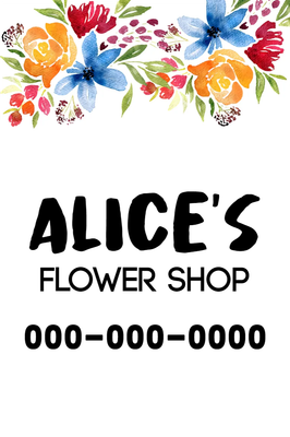 Custom Outdoor Yard Signs Multiple Sizes Flower Shop
