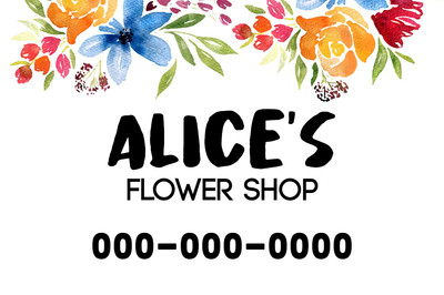 Custom Outdoor Yard Signs Multiple Sizes Flower Shop
