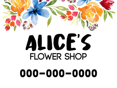 Custom Outdoor Yard Signs Multiple Sizes Flower Shop