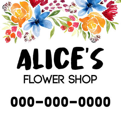 Custom Outdoor Yard Signs Multiple Sizes Flower Shop