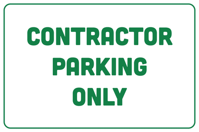 Custom Outdoor Yard Signs Multiple Sizes Contractor Parking Only