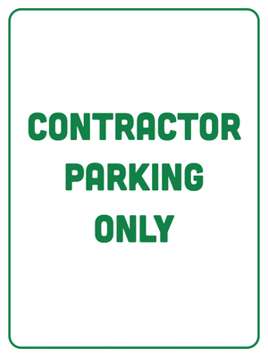 Custom Outdoor Yard Signs Multiple Sizes Contractor Parking Only