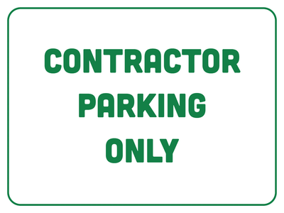 Custom Outdoor Yard Signs Multiple Sizes Contractor Parking Only