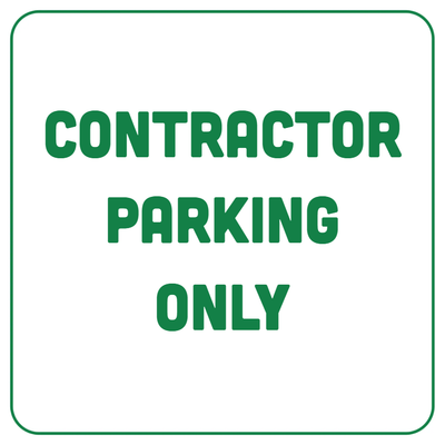 Custom Outdoor Yard Signs Multiple Sizes Contractor Parking Only