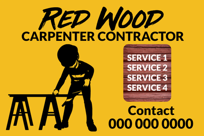 Custom Outdoor Yard Signs Multiple Sizes Carpenter Contractor