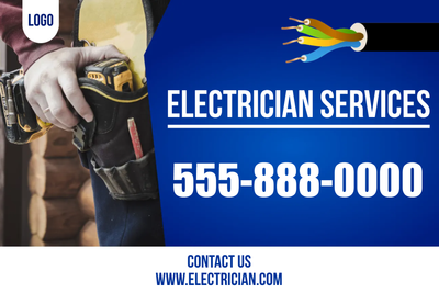 Custom Outdoor Yard Signs Multiple Sizes Electrician Services