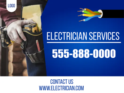 Custom Outdoor Yard Signs Multiple Sizes Electrician Services