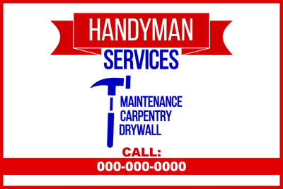 Custom Outdoor Yard Signs Multiple Sizes Handy Serviceman