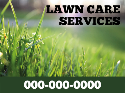 Custom Outdoor Yard Signs Multiple Sizes Lawn Care Service