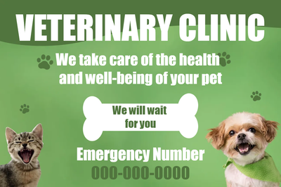 Custom Outdoor Yard Signs Multiple Sizes Veterinary Clinic