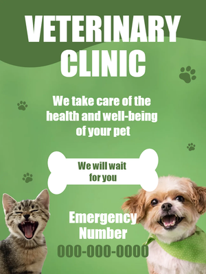 Custom Outdoor Yard Signs Multiple Sizes Veterinary Clinic