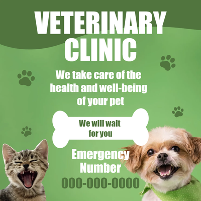 Custom Outdoor Yard Signs Multiple Sizes Veterinary Clinic