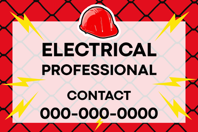 Custom Outdoor Yard Signs Multiple Sizes Electrical Professional
