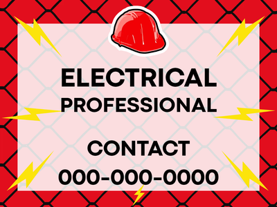 Custom Outdoor Yard Signs Multiple Sizes Electrical Professional
