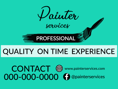 Custom Outdoor Yard Signs Multiple Sizes Painter Services