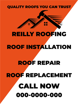 Custom Outdoor Yard Signs Multiple Sizes Roof Installation
