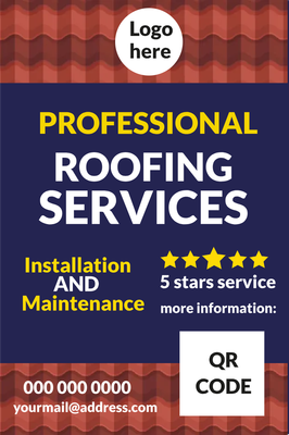 Custom Outdoor Yard Signs Multiple Sizes Roofing Maintenance