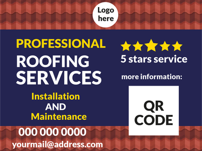 Custom Outdoor Yard Signs Multiple Sizes Roofing Maintenance