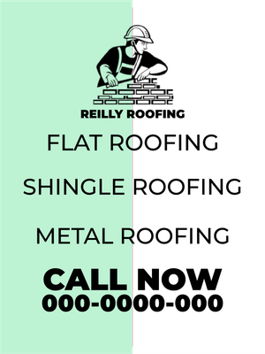 Custom Outdoor Yard Signs Multiple Sizes Flat Roofing