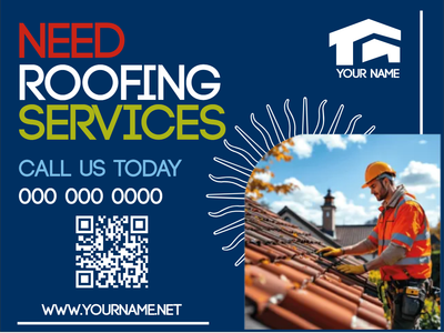 Custom Outdoor Yard Signs Multiple Sizes Roofing Services